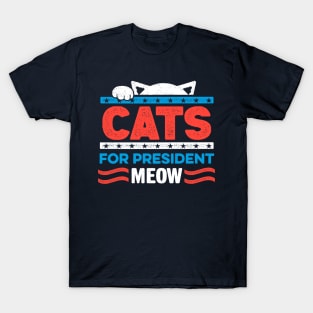 Cats for President MEOW T-Shirt